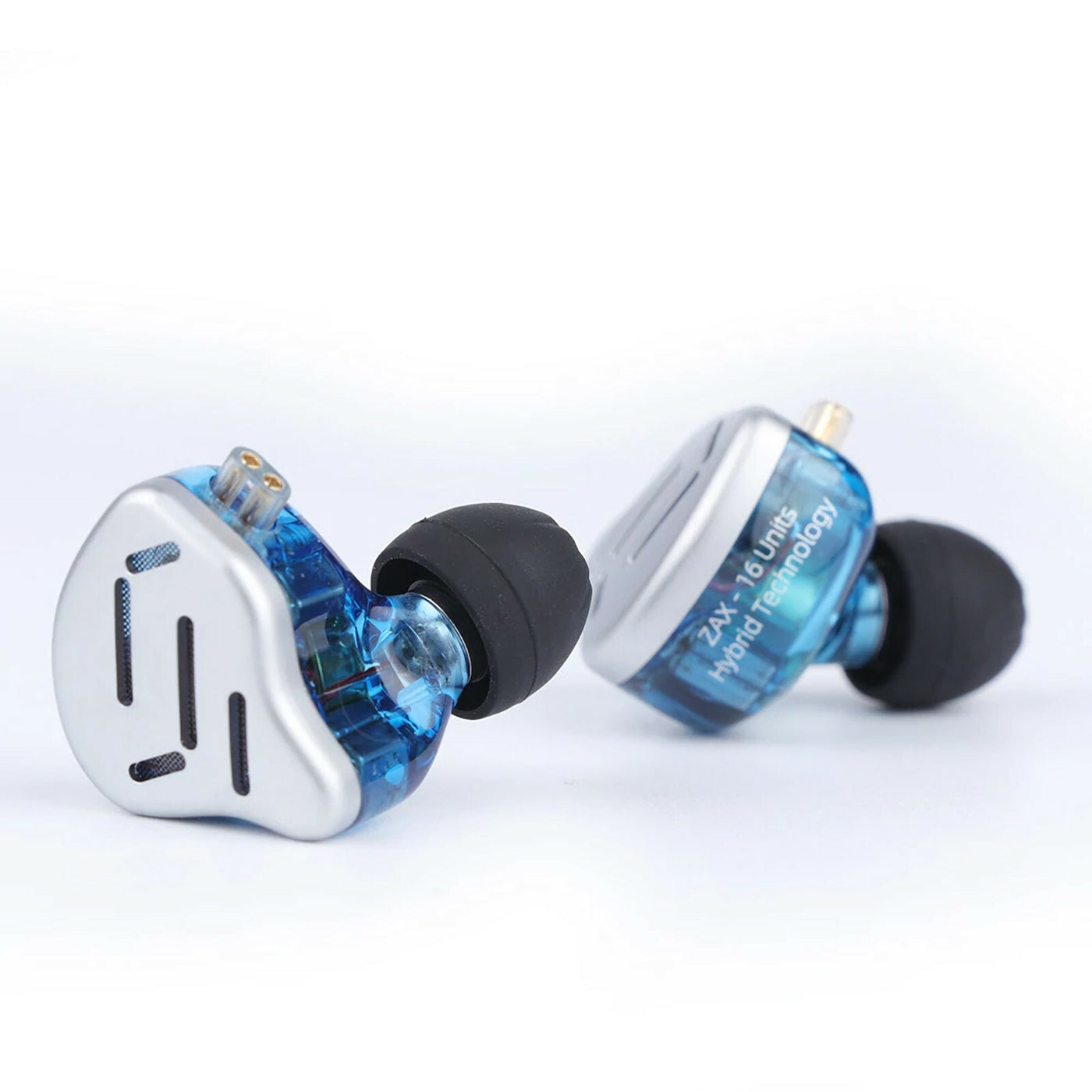 KZ ZAX Premium High-End Professional 16 Treiber HiFi In-Ear Kopfhörer Mic Silber