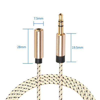 0,5m Audio Stereo Kopfhörer Verlängerungskabel 3,5mm Klinke Stecker>Buchse Nylon
