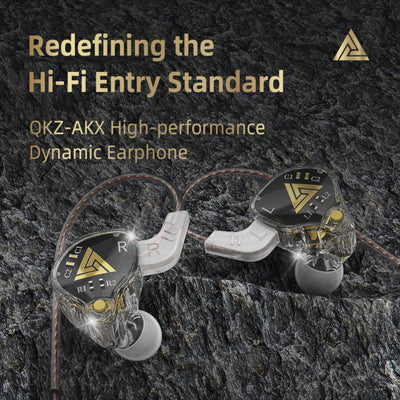 Premium Headset Kopfhörer QKZ-AKX Pro HiFi In-Ear-Headset Ohrhörer + Hardcase