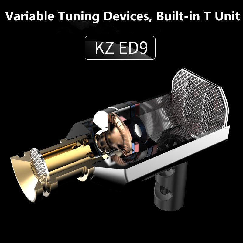High-End Headset Kopfhörer KZ-ED9 Schwarz Professional In-Ear-Headset Ohrhörer