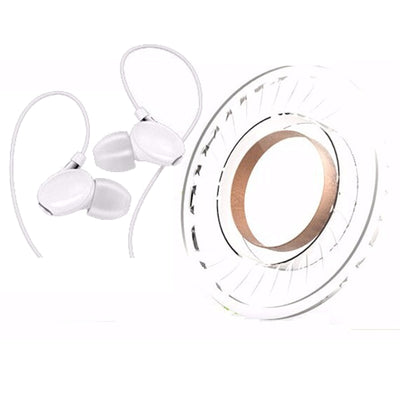 Kopfhörer Headset Premium JMB MJ Super Bass In-Ear in weiss + PU-Hardcase