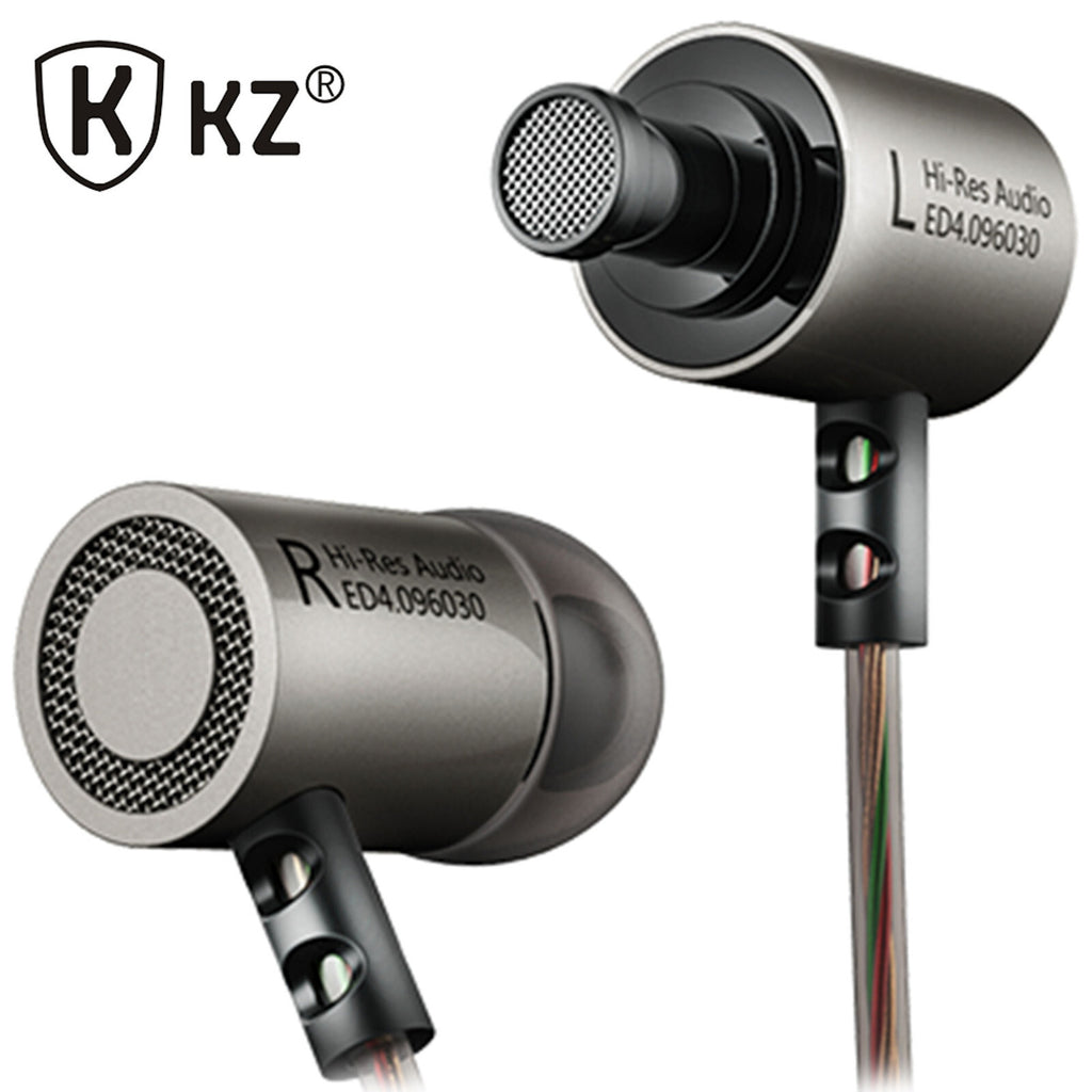 KZ ED4 In-Ear-Kopfhörer Gunmetal-Silber mit Hardcase