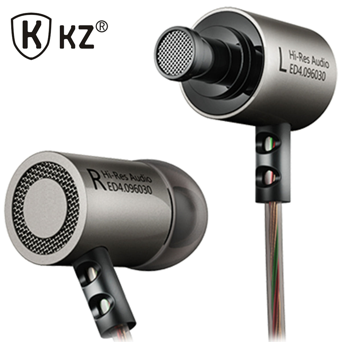 KZ ED4 In-Ear-Kopfhörer Gunmetal-Silber mit Hardcase