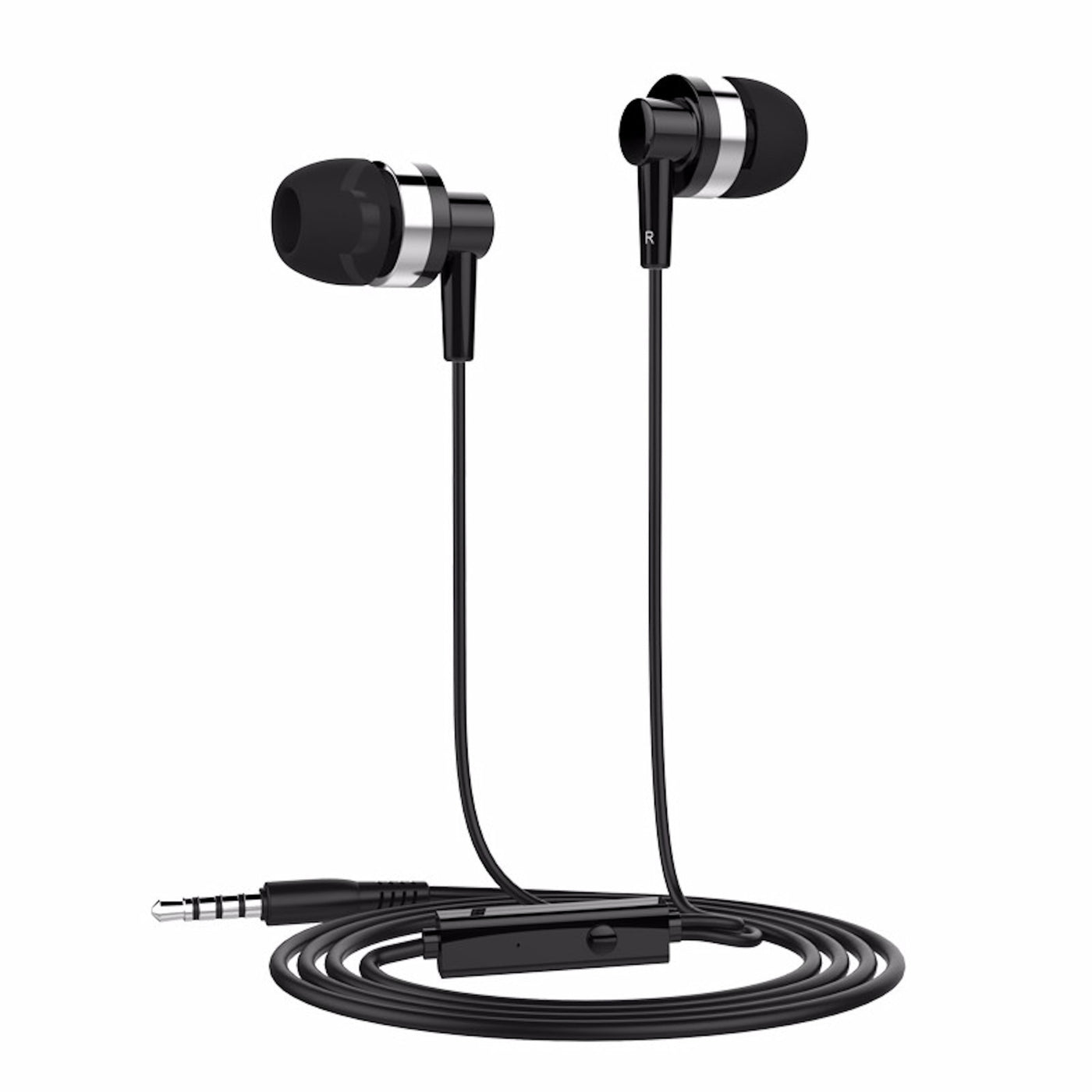 In-Ear Headset JD89 Schwarz Kopfhörer Earphone Bass für Samsung Xiaomi LG HTC