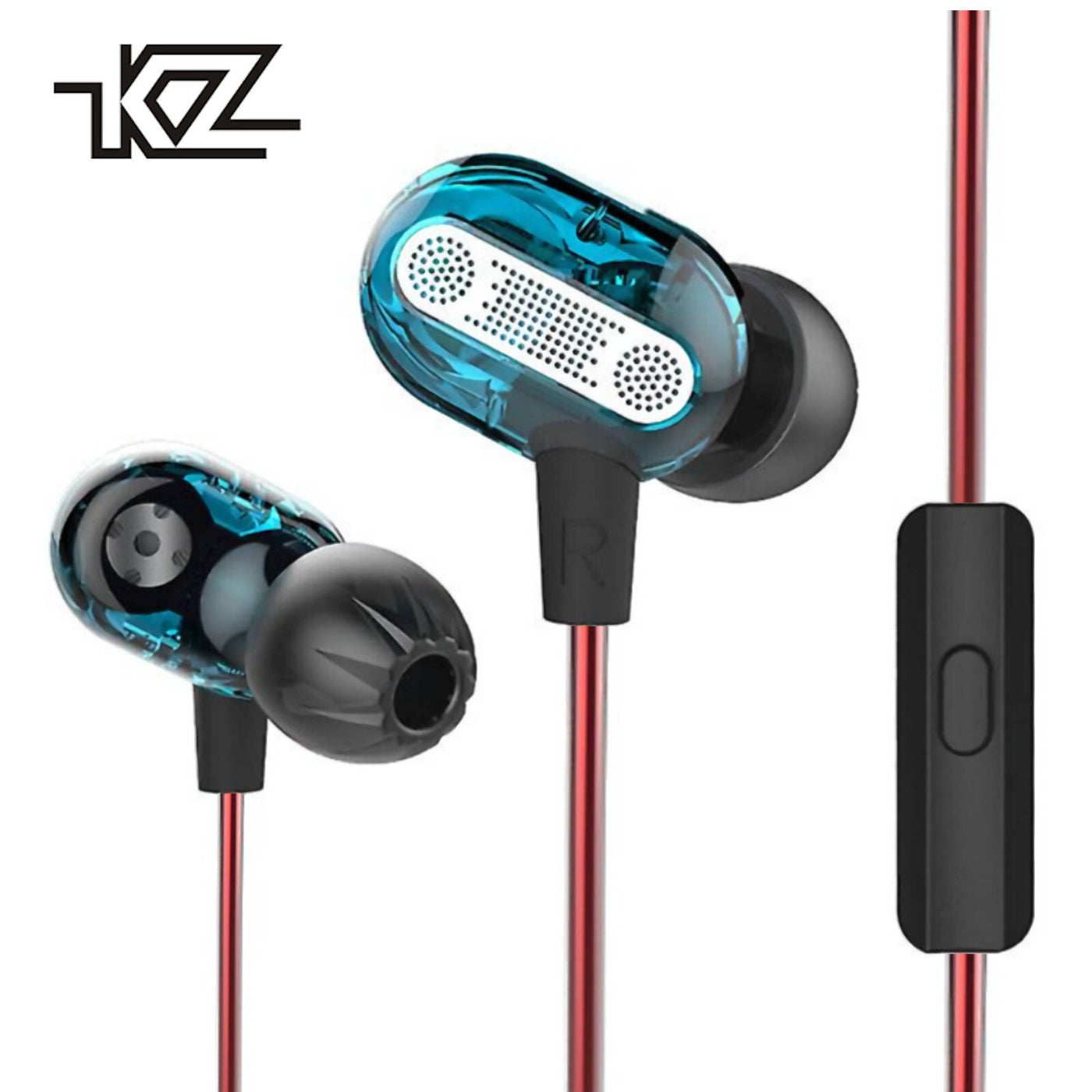 100% Original KZ ZSE blau High-End Professional HiFi Kopfhörer In-Ear Headset