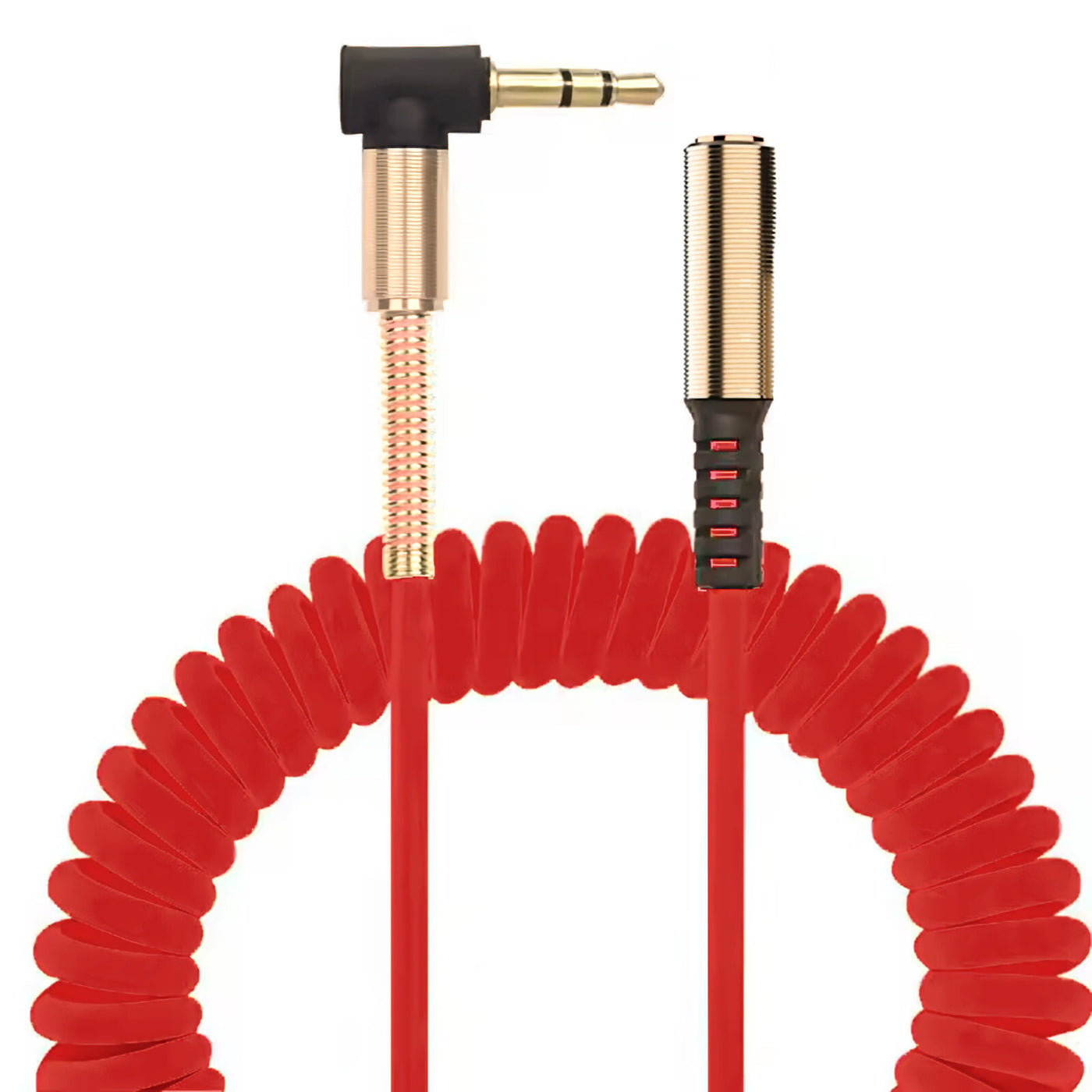 Kopfhörer Verlängerungskabel Rot 0,5 - 1,5m 3,5mm Klinke Winkelstecker   Buchse