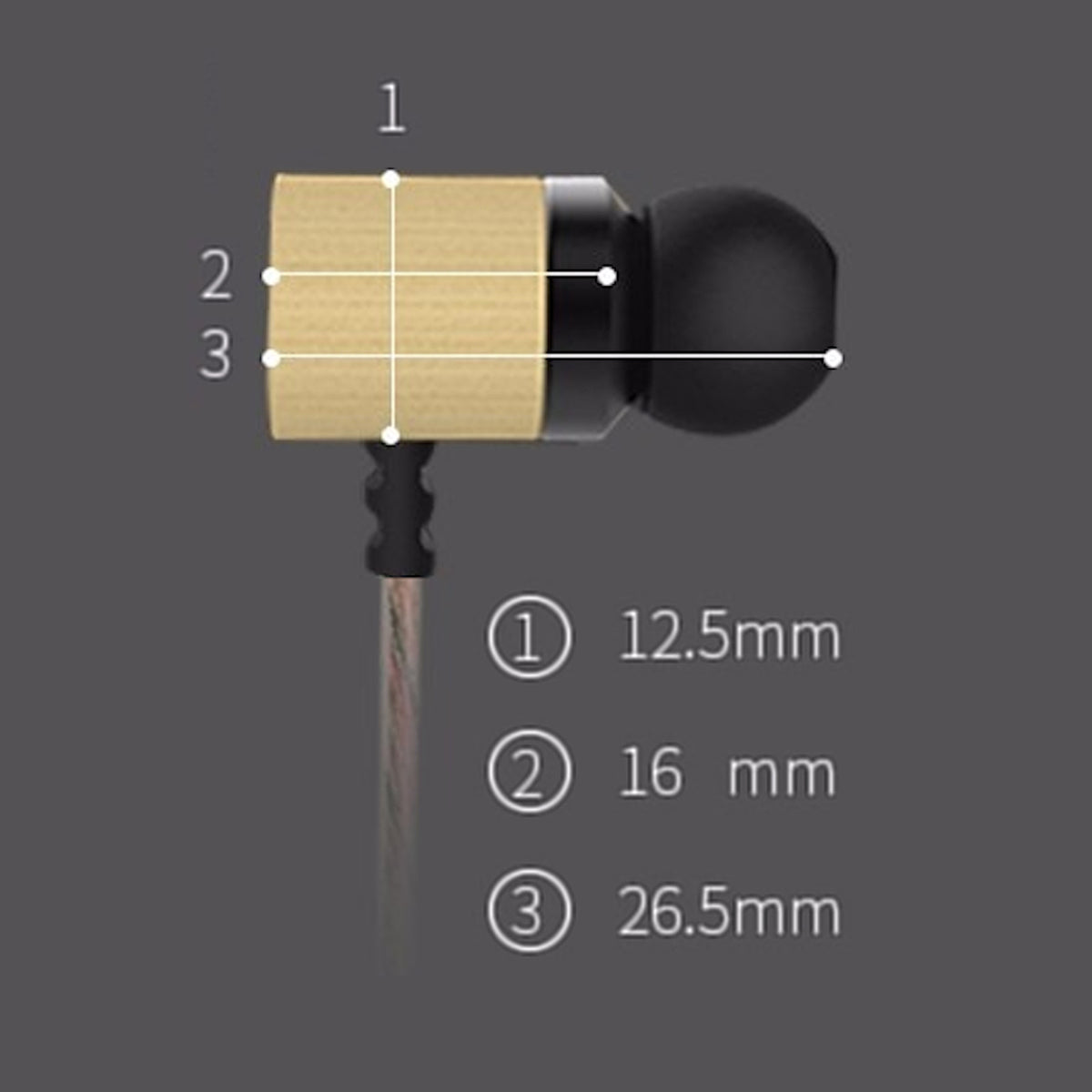 KZ ED7 Bambus-Holz In-Ear-Kopfhörer mit PU-Hardcase