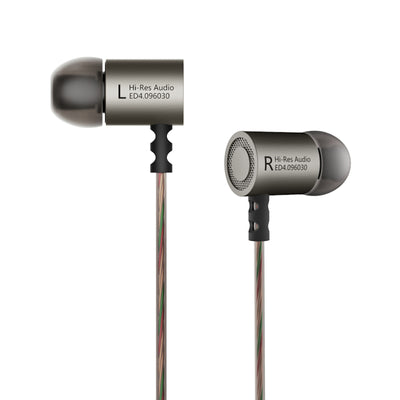 Original KZ ED4 gunmetal silber High-End Kopfhörer In-Ear PU-Hardcase Bass Beats