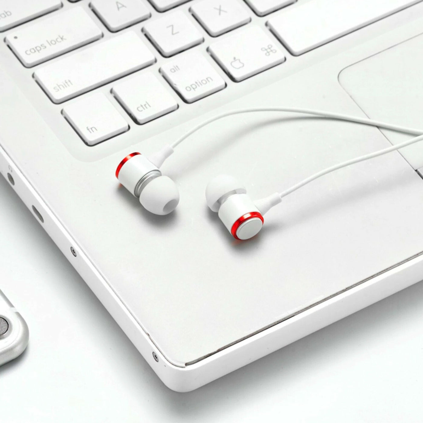 Mega Bass Premium In-Ear Earphone Headset Mic 3K-RSW9 Schwarz Weiss Rot + Bag