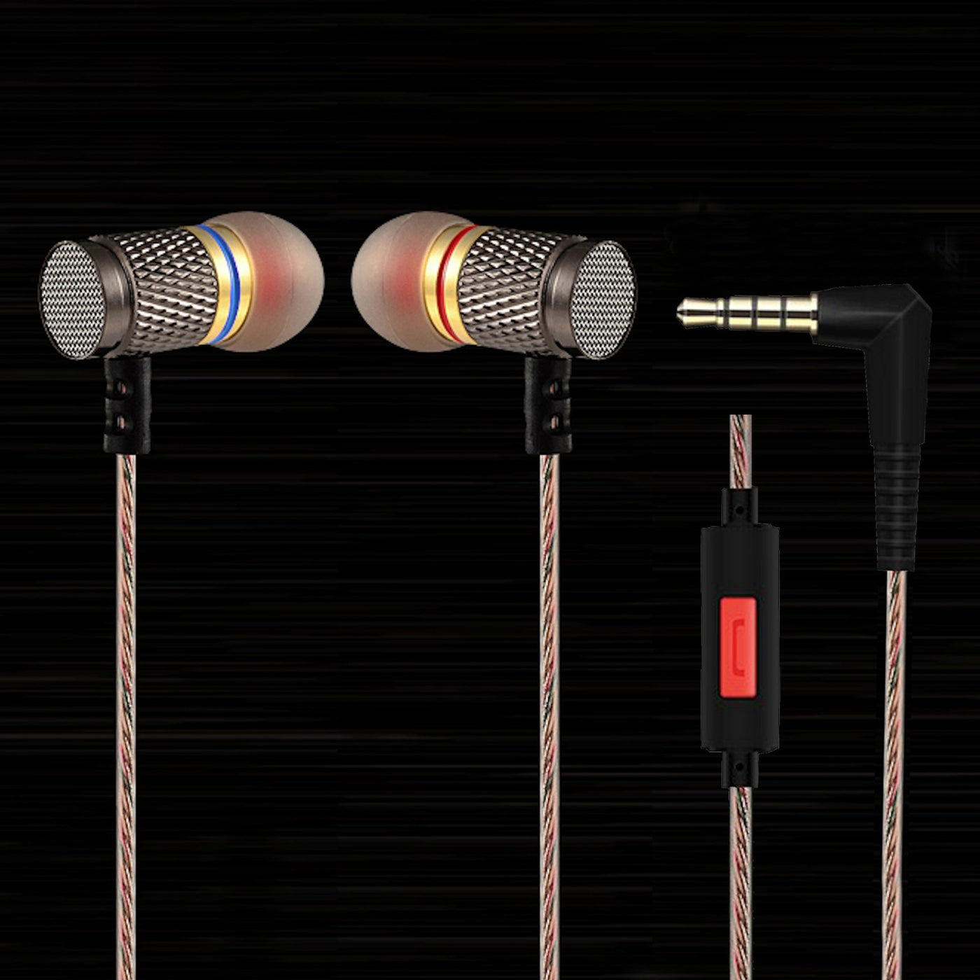 High-End Headset Kopfhörer KZ ED2 HS Professional Gunmetal In-Ear in PU Hardcase