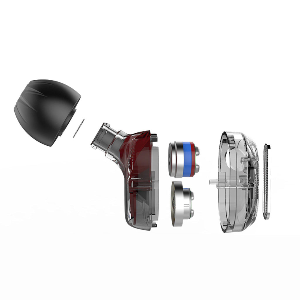 Blaues KZ ZSE Dual-Treiber In-Ear-Headset mit Mikrofon