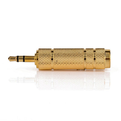 Klinken Adapter 6,35mm Buchse auf 3,5mm Stecker Stereo AUDIO HIFI voll vergoldet