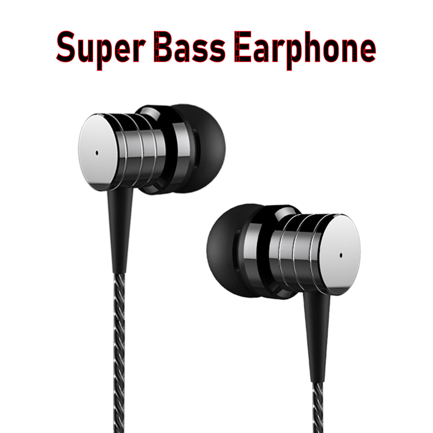 Super Bass In-Ear Kopfhörer Earphone mit Mikrofon PTM P15 Headset schwarz