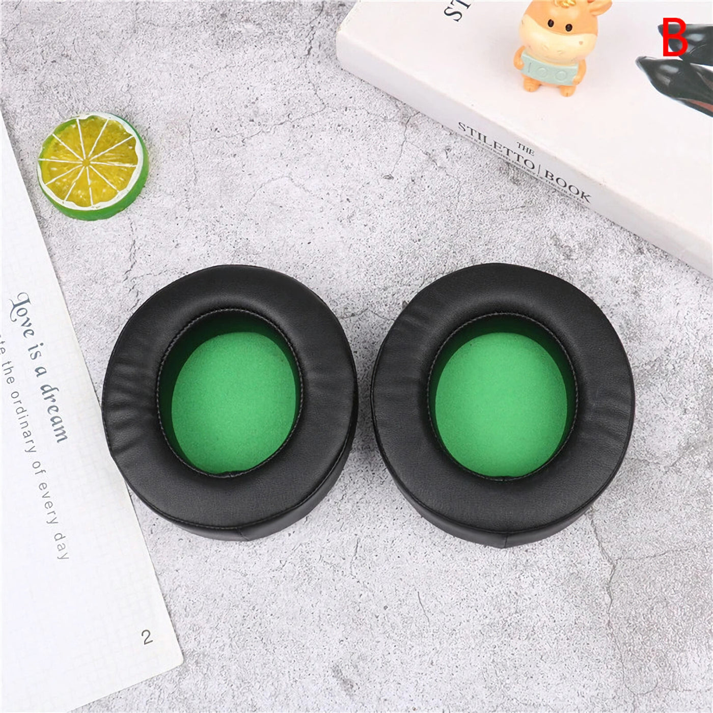 Ohrpolster Ear Pads für Razer Kraken Pro 7.1 V2 Gaming Headset schwarz grün