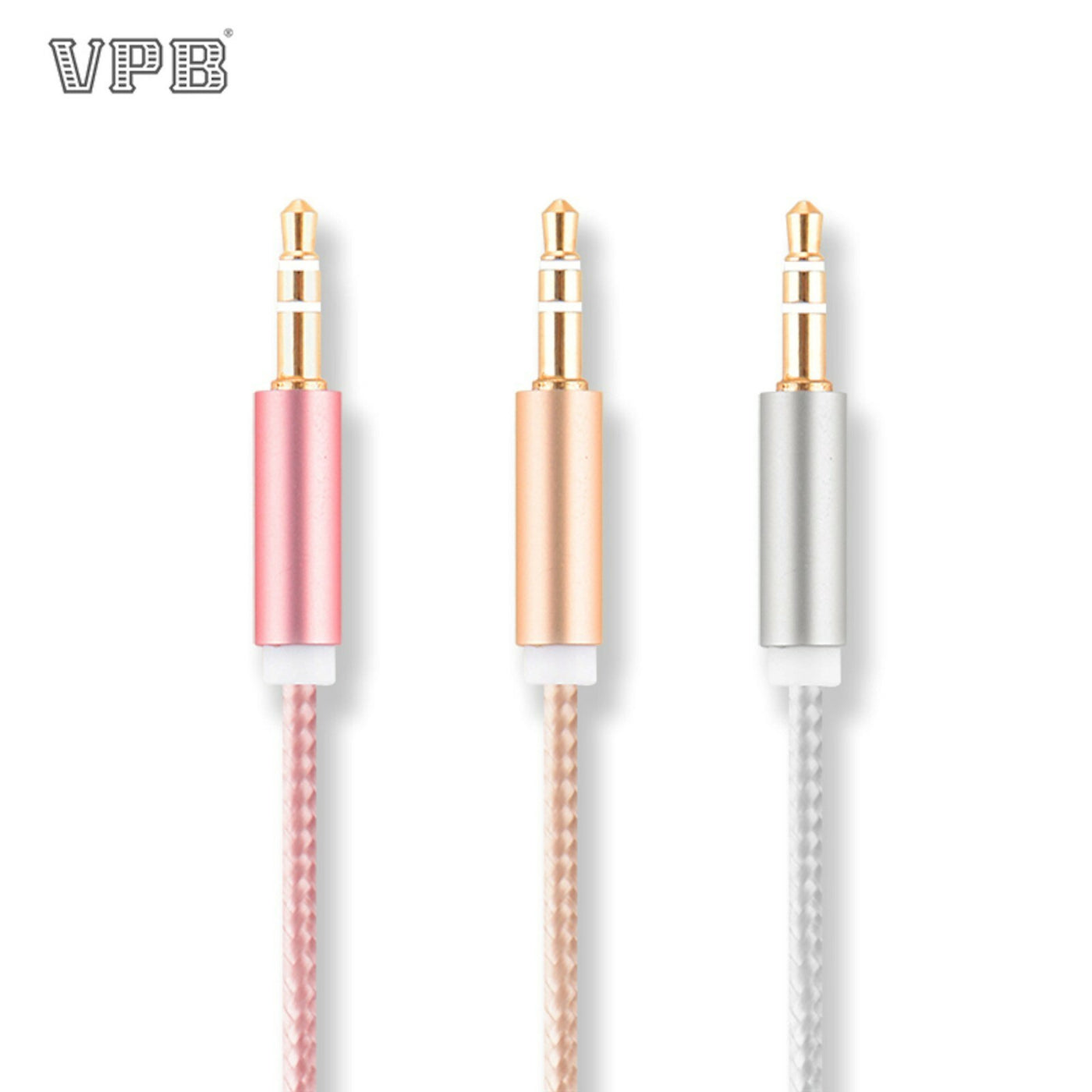 1m Audio Stereo Kopfhörer Nylon Anschlusskabel 3,5mm Klinke Stecker > Stecker