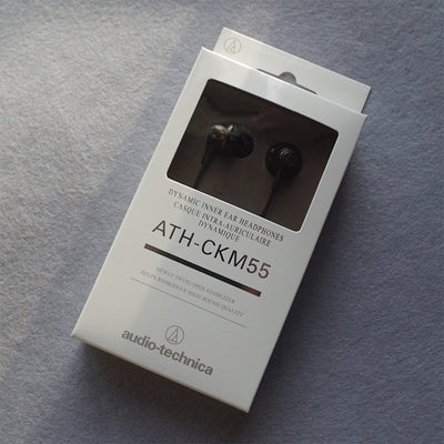 Audio Technica ATH-CKM55 Schwarz Kopfhörer In-Ear Headphone Earphone