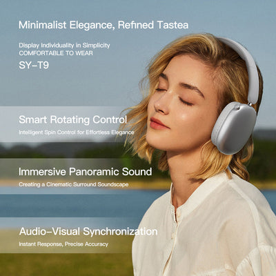 Wireless Bluetooth 5.3 Kopfhörer Soyto T9 ENC Over Ear Stereo Headset