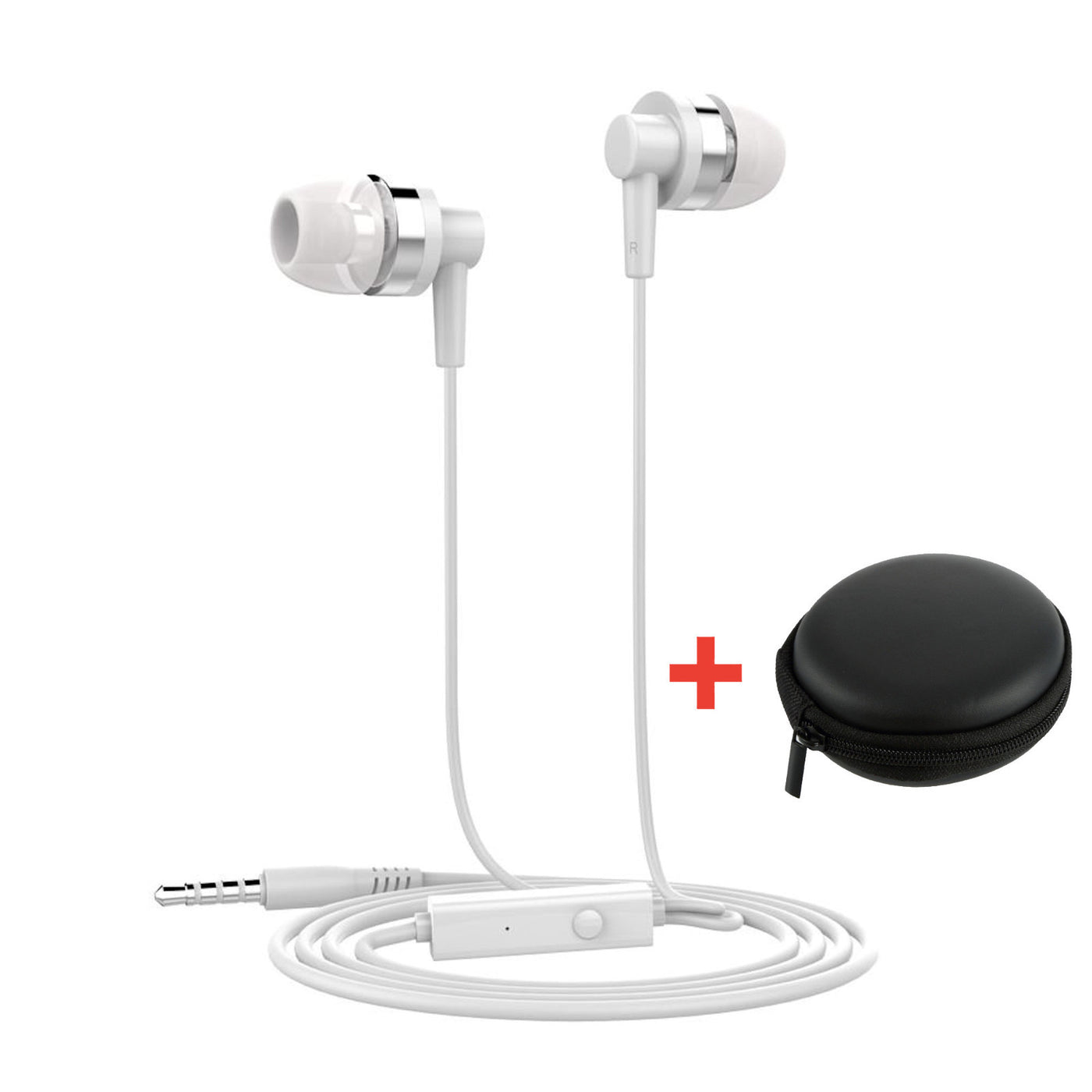 In-Ear Headset JD89 Weiss Kopfhörer Earphone Bass für Samsung Xiaomi LG HTC