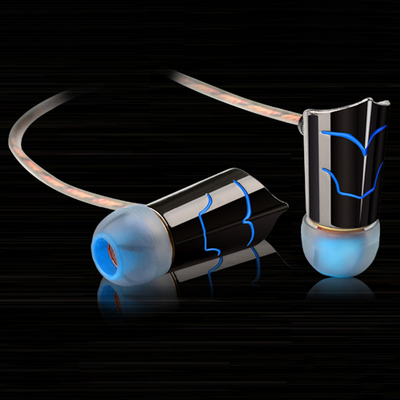 High-End Headset Kopfhörer KZ ED8 HS Pro Schwarz-Blau In-Ear Ohrhörer