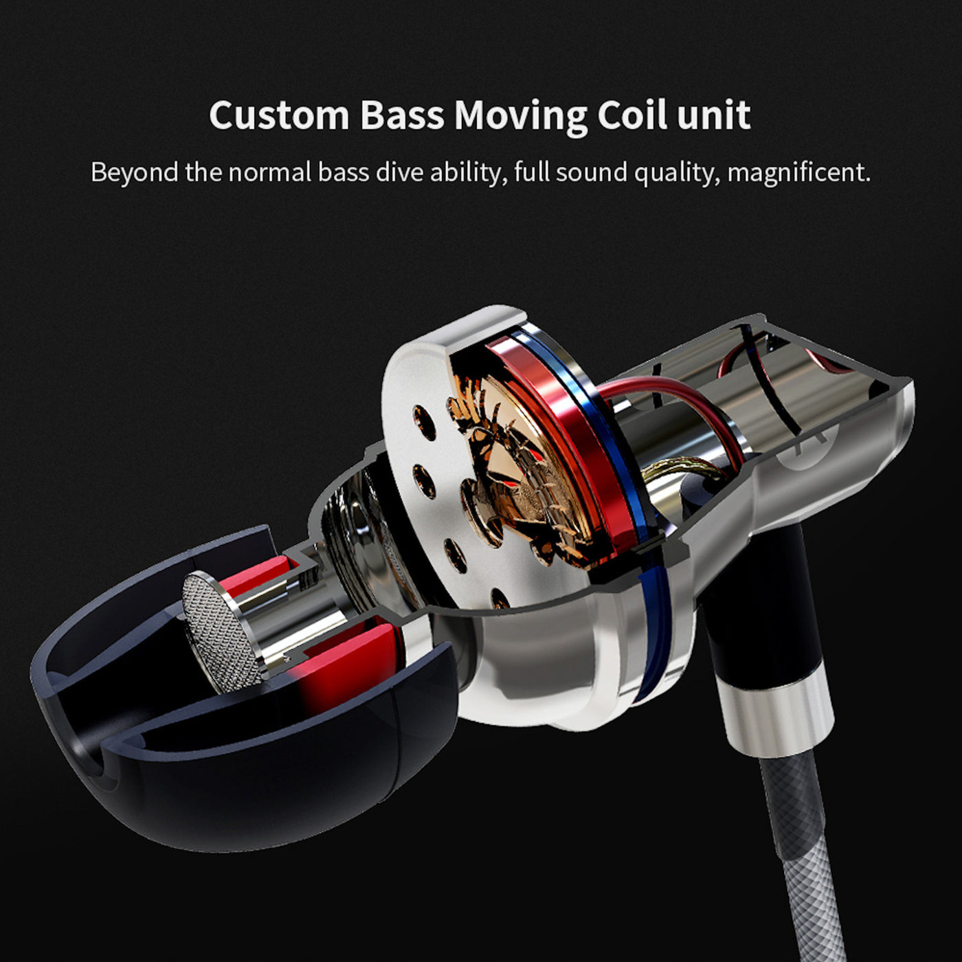 Premium Headset Kopfhörer QKZ-KD3 Pro HiFi In-Ear-Headset Ohrhörer