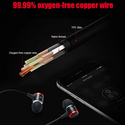 Mega Bass Premium In-Ear Earphone Headset Mic 3K-RSW9 Schwarz Weiss Rot + Bag