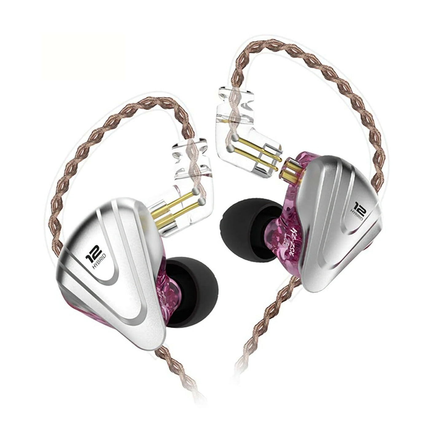 KZ ZSX Premium High-End Pro 12 Treiber HiFi In-Ear Kopfhörer Headset Purple Lila