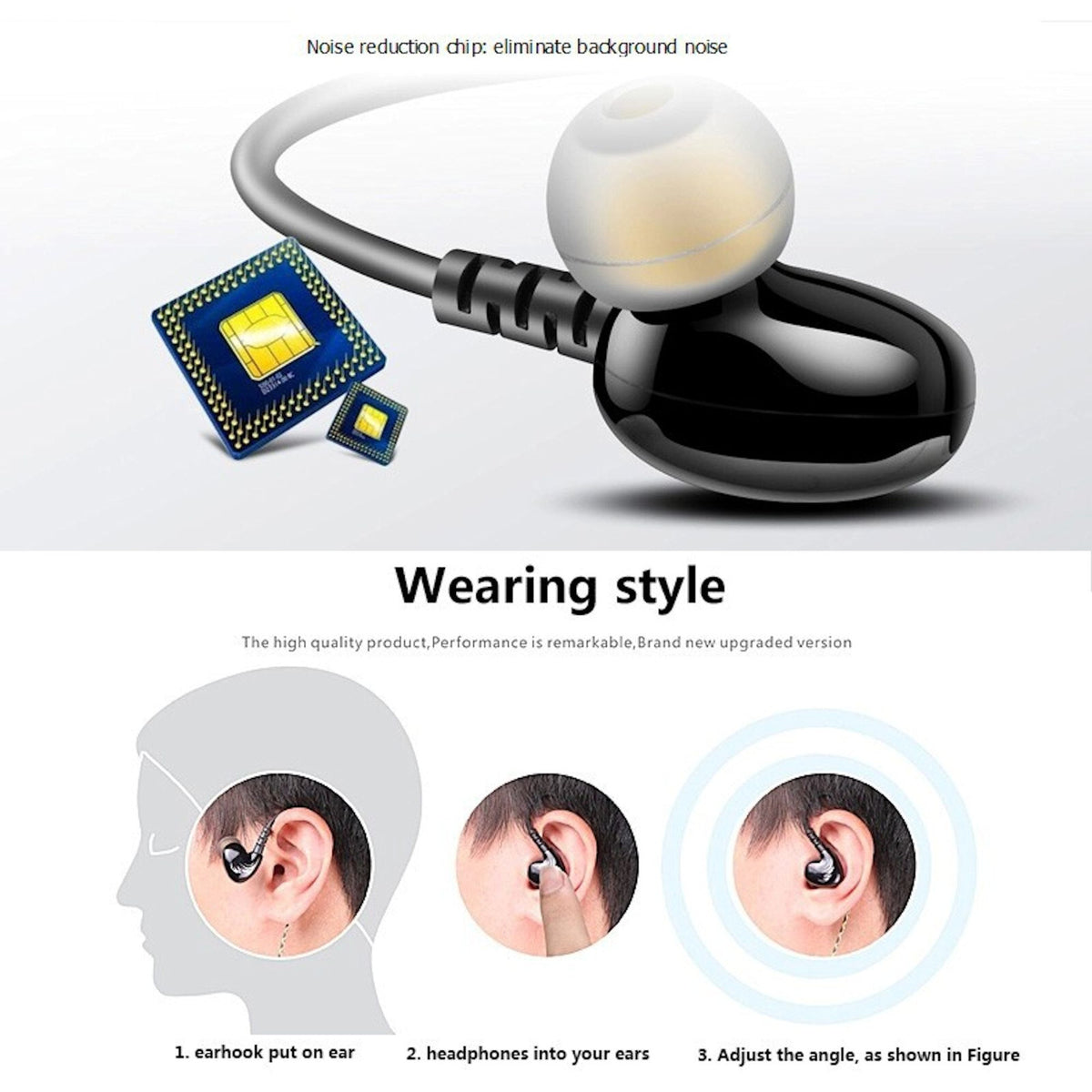 Schwarze KZ S6 Pro Sport In-Ear-Kopfhörer