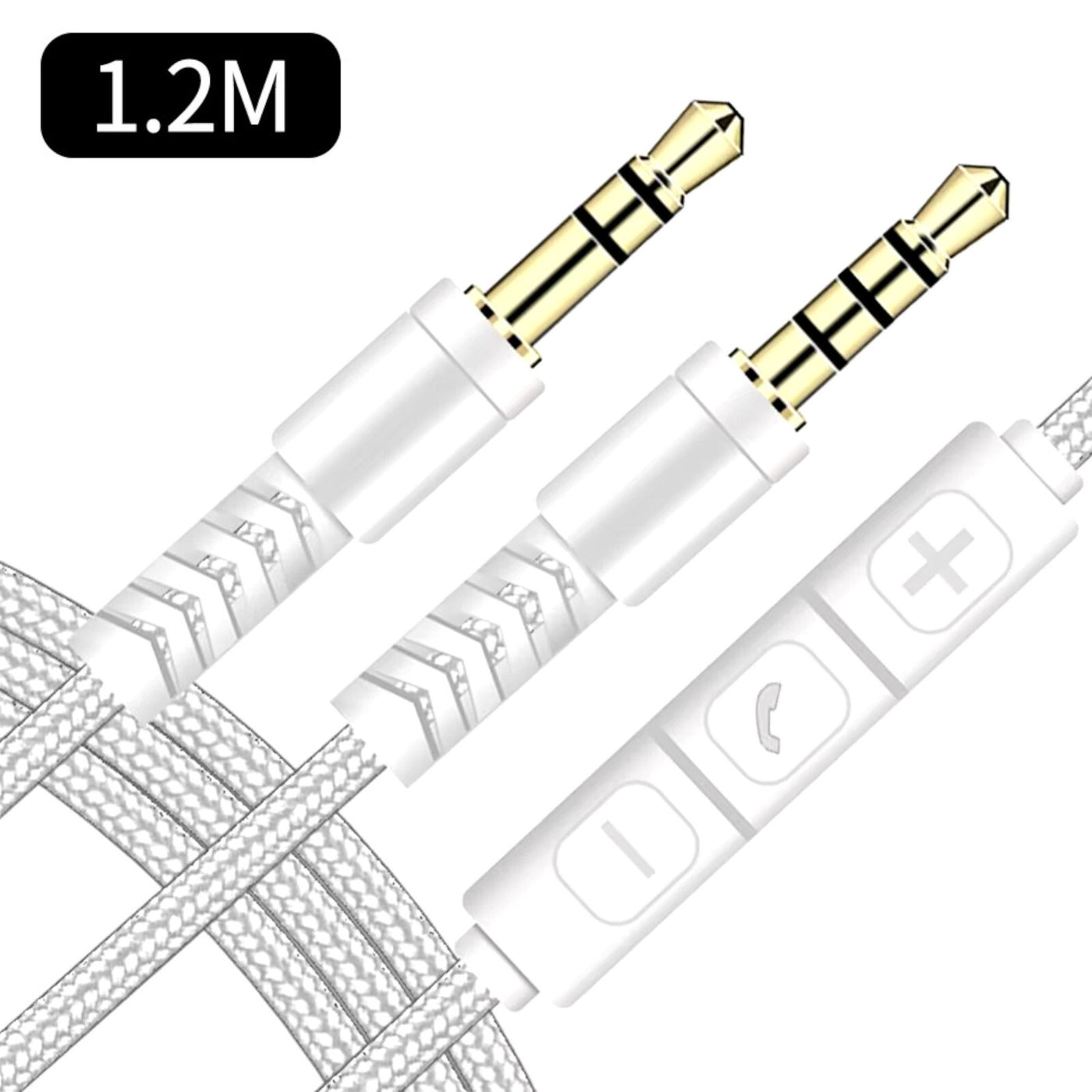 1,2m Audio Stereo Kopfhörer Nylon Anschlusskabel 3,5mm Klinke für Beats Solo HD