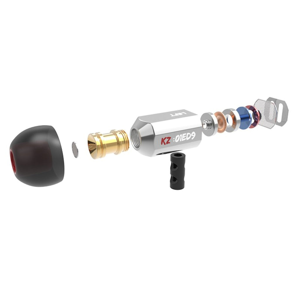 Silberne KZ ED9 HiFi In-Ear-Kopfhörer