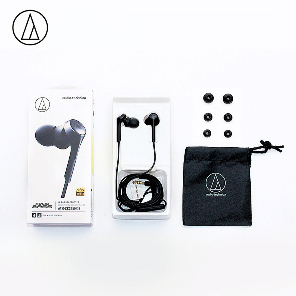 Schwarze Audio-Technica ATH-CKS550XiS Solid-Bass In-Ear-Kopfhörer