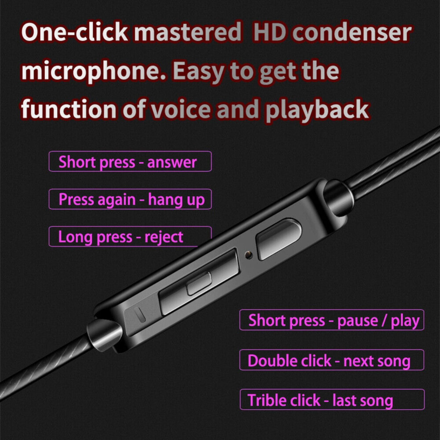 QKZ AK6 Hi-Res In-Ear-Kopfhörer Ohrhörer 105dB mit HD Mikrofon Bass Boost Rot