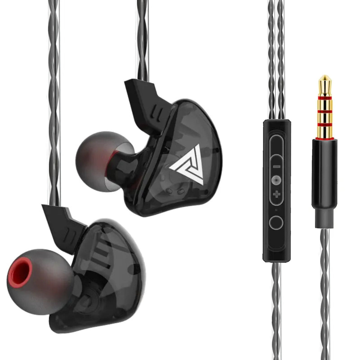 Premium Headset Kopfhörer QKZ CK5 HiFi In-Ear-Headset Ohrhörer + Hardcase