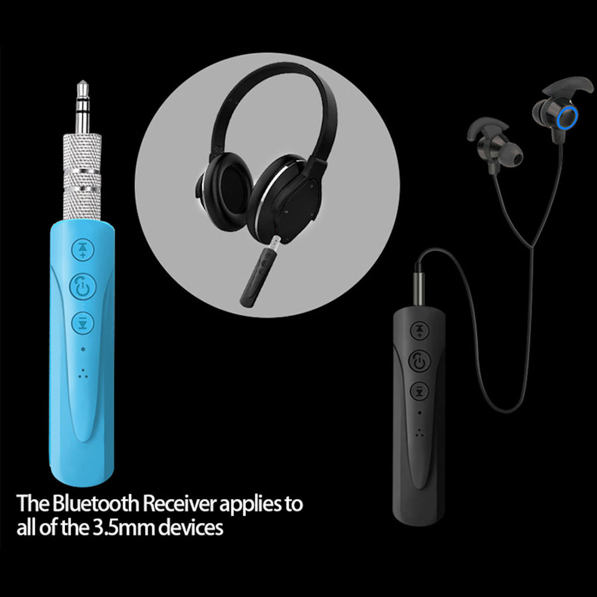Kompakter Bluetooth-4.2-Audioempfänger mit 3,5-mm-AUX