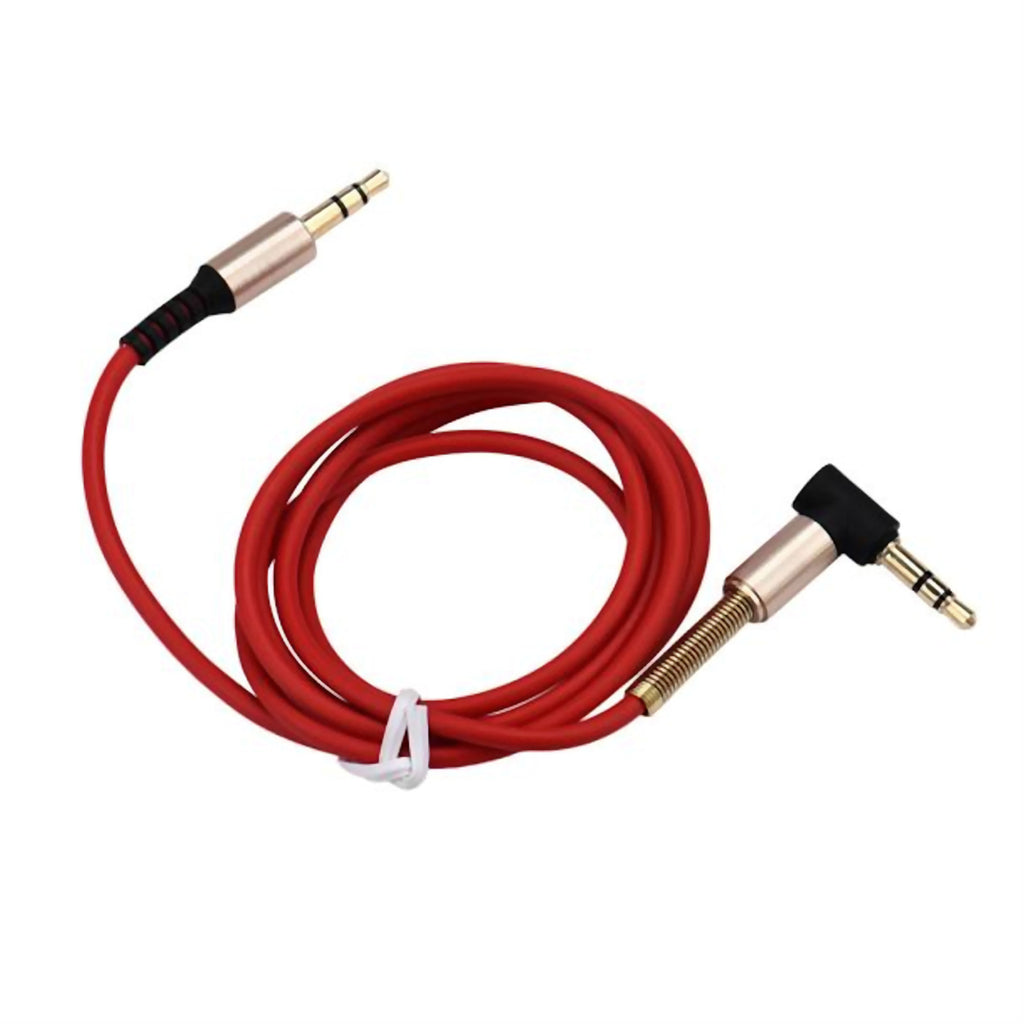 Rotes 1 m AUX-Kabel mit Winkelstecker