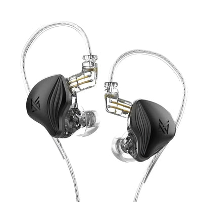KZ ZEX Premium High-End Pro 3 Treiber HiFi In-Ear Kopfhörer Headset Schwarz