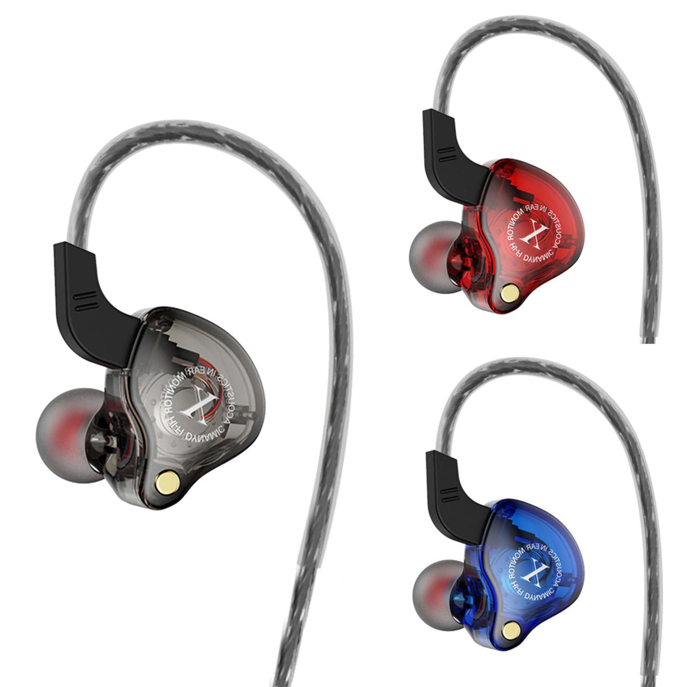 Original 3K X2 HD Professional HiFi Kopfhörer Headset Premium In-Ear Rot