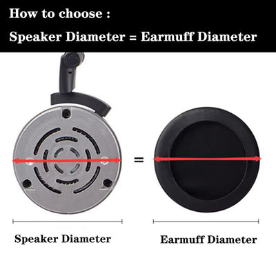 Kunstleder Ohrpolster Kissen für Kopfhörer 45 - 110mm Durchmesser