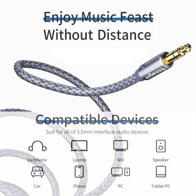 5m Essager Stereo Kopfhörer Verlängerungskabel 3,5mm Klinke Stecker   Buchse