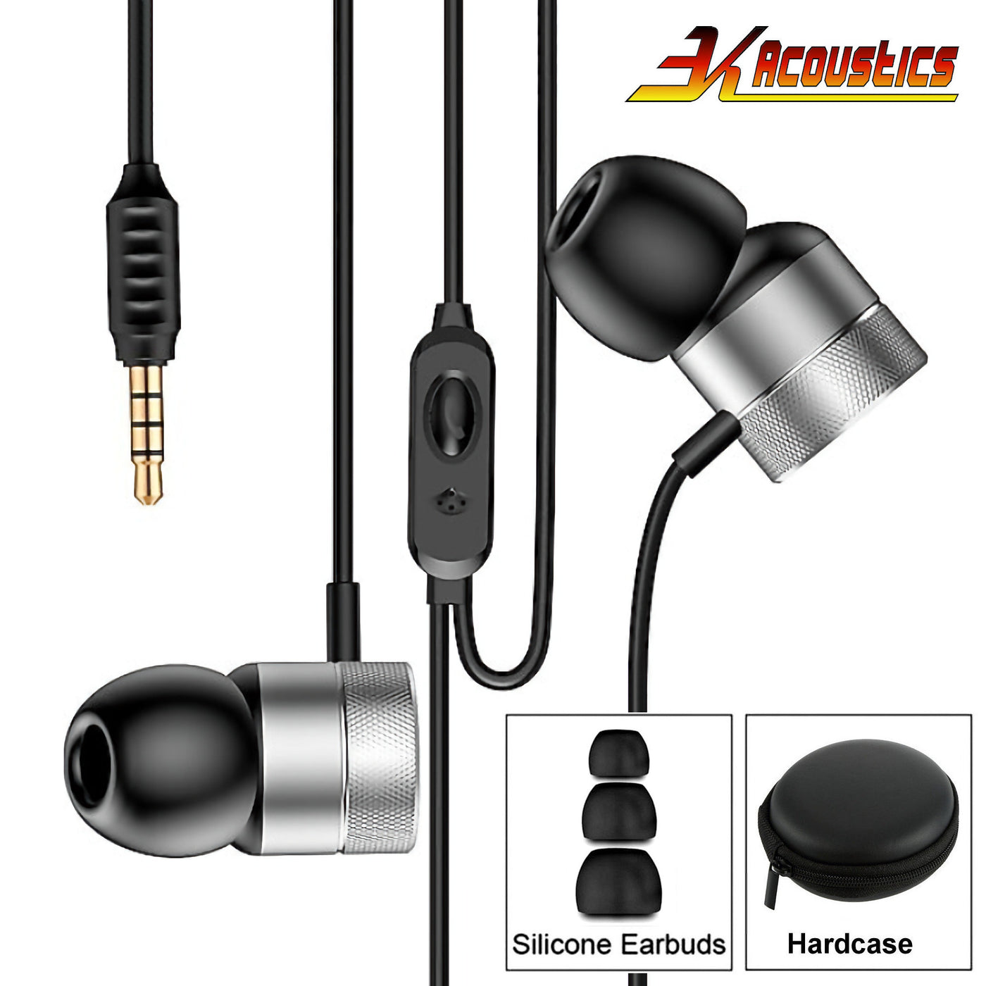 Baseus H4 Megabass In-Ear Kopfhörer Headset Earphone Headphone schwarz silber