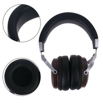 Premium Walnuss Holz Kopfhörer High End Headphone 50mm Treiber Super Klang B7-1