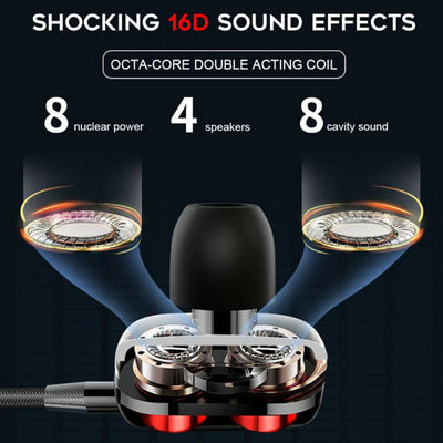 Super Bass In-Ear Doppeltreiber Kopfhörer X20 Ohrhörer Earphone Headset