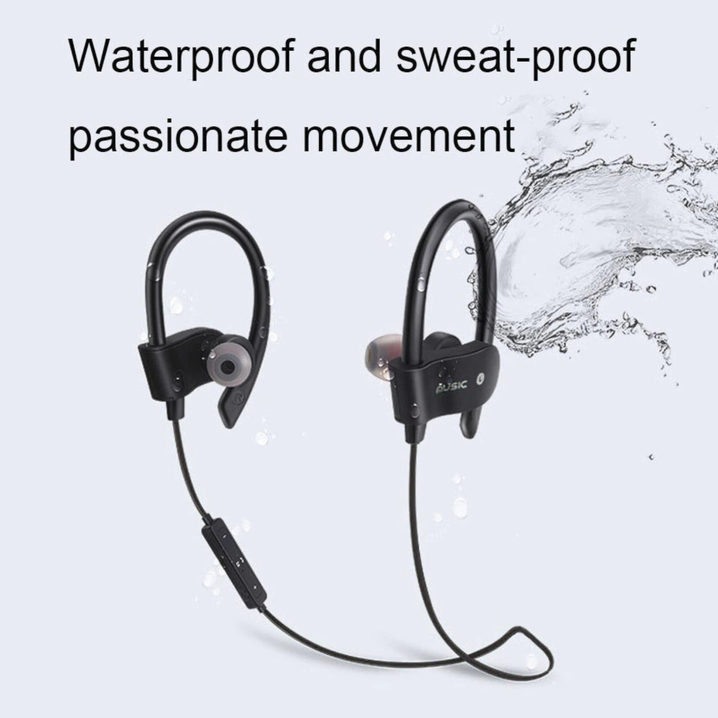 Sport In Ear Bluetooth Headset Ohrbügel Kopfhörer Wireless Bass OB-01 Schwarz