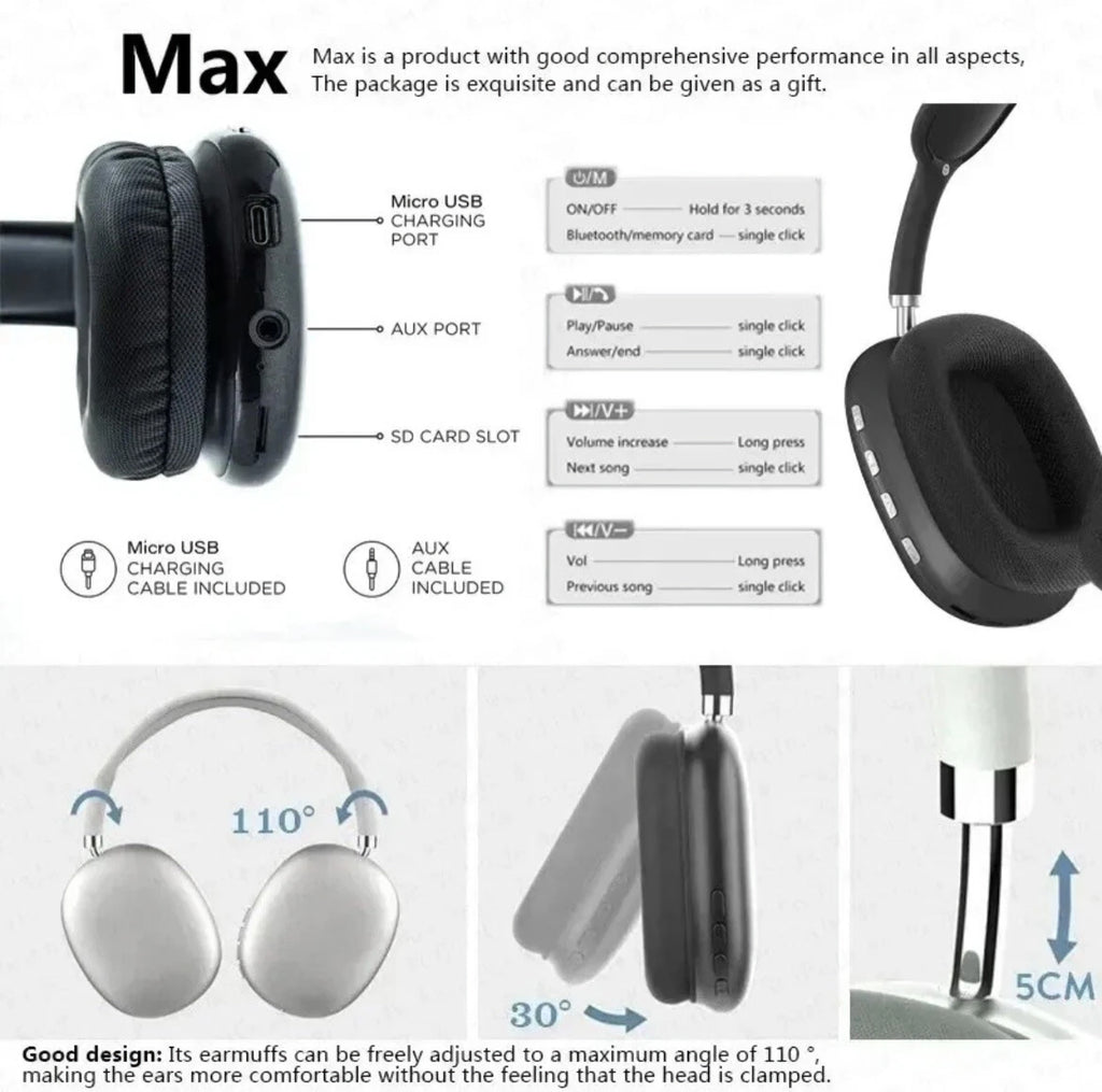 Leichte P9 Bluetooth On-Ear-Kopfhörer