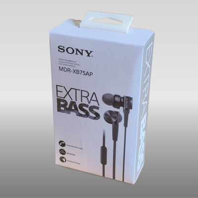 🎧 Sony MDR-XB75AP In-Ear Kopfhörer – EXTRA BASS | Mikrofon 🎶 Schwarz 💥