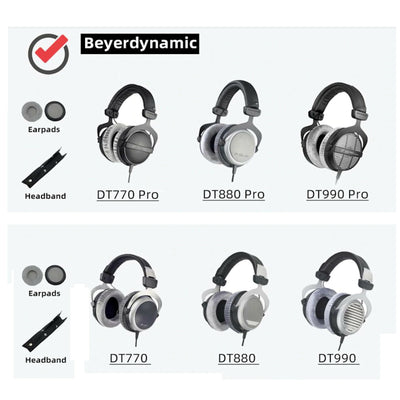 Velour Ohrpolster Kopfband für Beyerdynamic DT990 DT880 DT770 Kopfhörer
