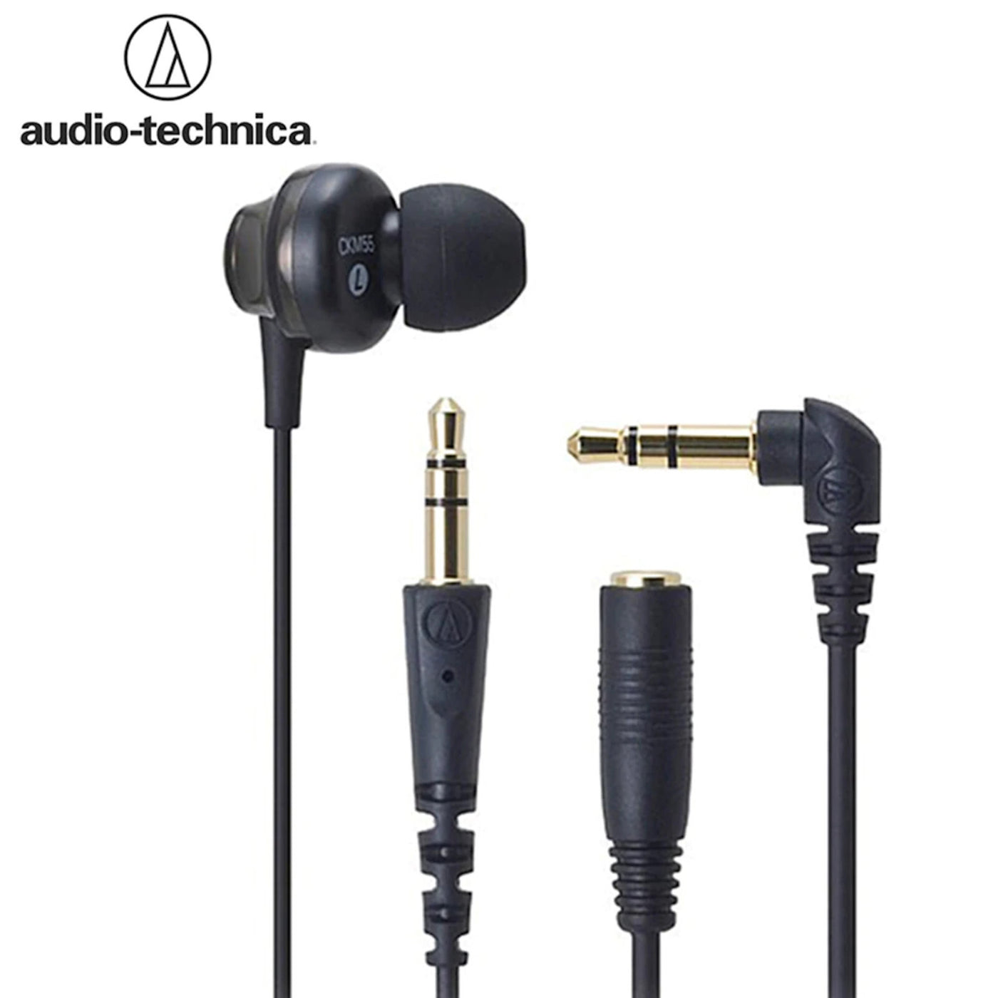 Audio Technica ATH-CKM55 Schwarz Kopfhörer In-Ear Headphone Earphone