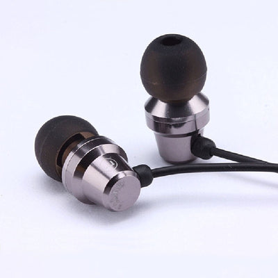 Mega Bass In-Ear Kopfhörer Headset MX1 in PU-Hardcase gunmetal-schwarz