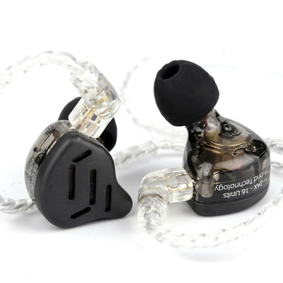 KZ ZAX Premium High-End Professional 16 Treiber HiFi In-Ear Kopfhörer Mic Black