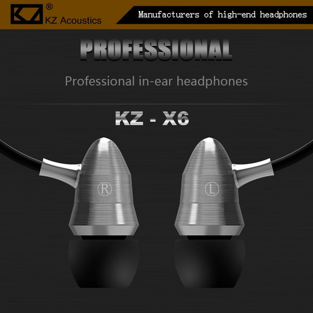 Silberner KZ X6 Pro Metall In-Ear-Kopfhörer