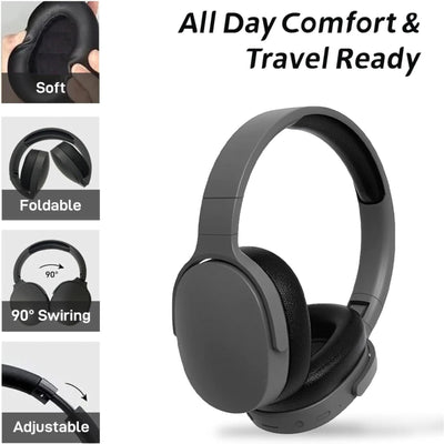 Wireless Bluetooth 5.3 Kopfhörer Bass Over Ear Hifi Stereo Headset True Sport